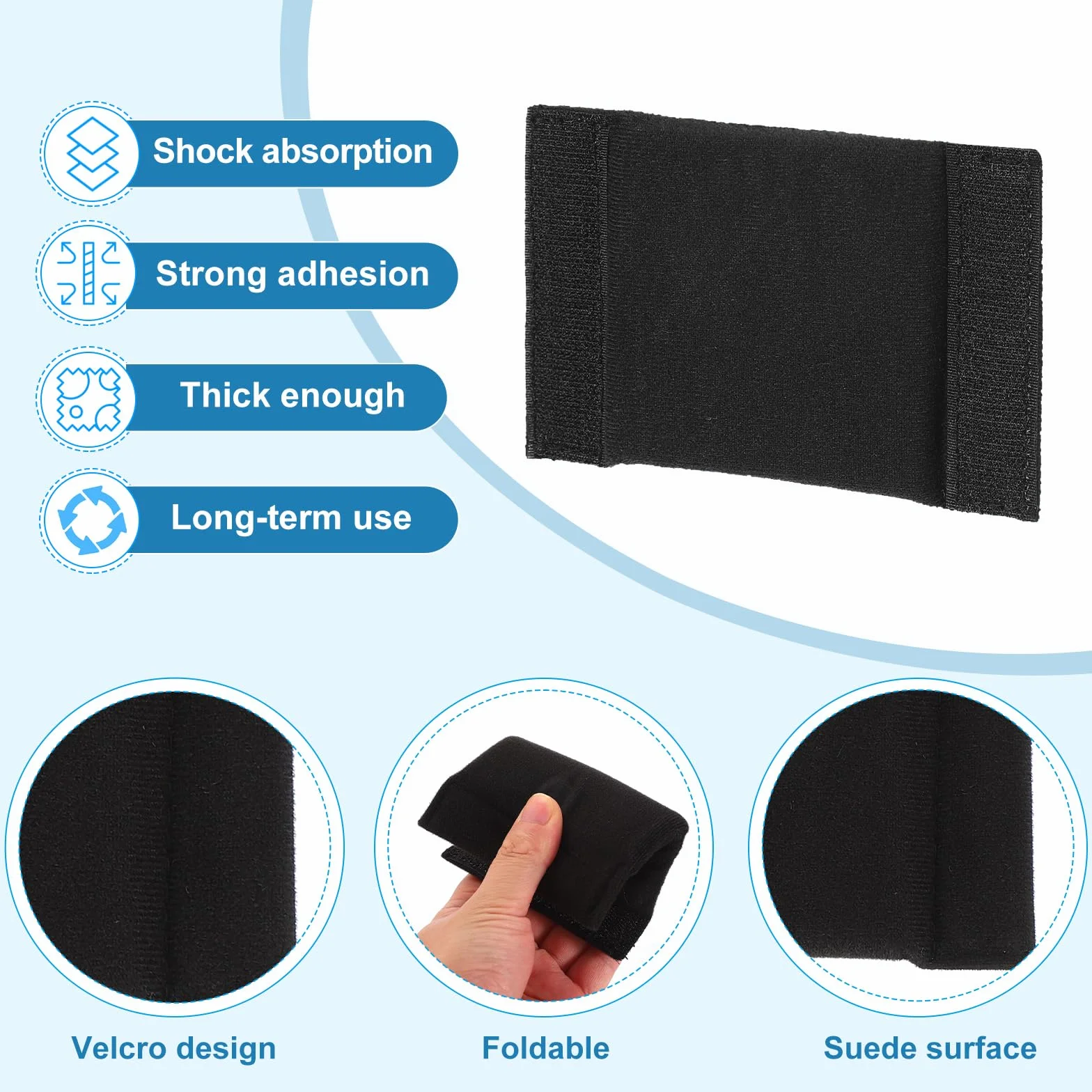 PATIKIL Divisor de Bolsa de Cámara, 4Pcs 14cmx9.6cmx1.4cm Almohadilla Separadora de Bolsa de Cámara A Prueba de Golpes Protector de Lentes para Cámara Organizadora Universales, Negro