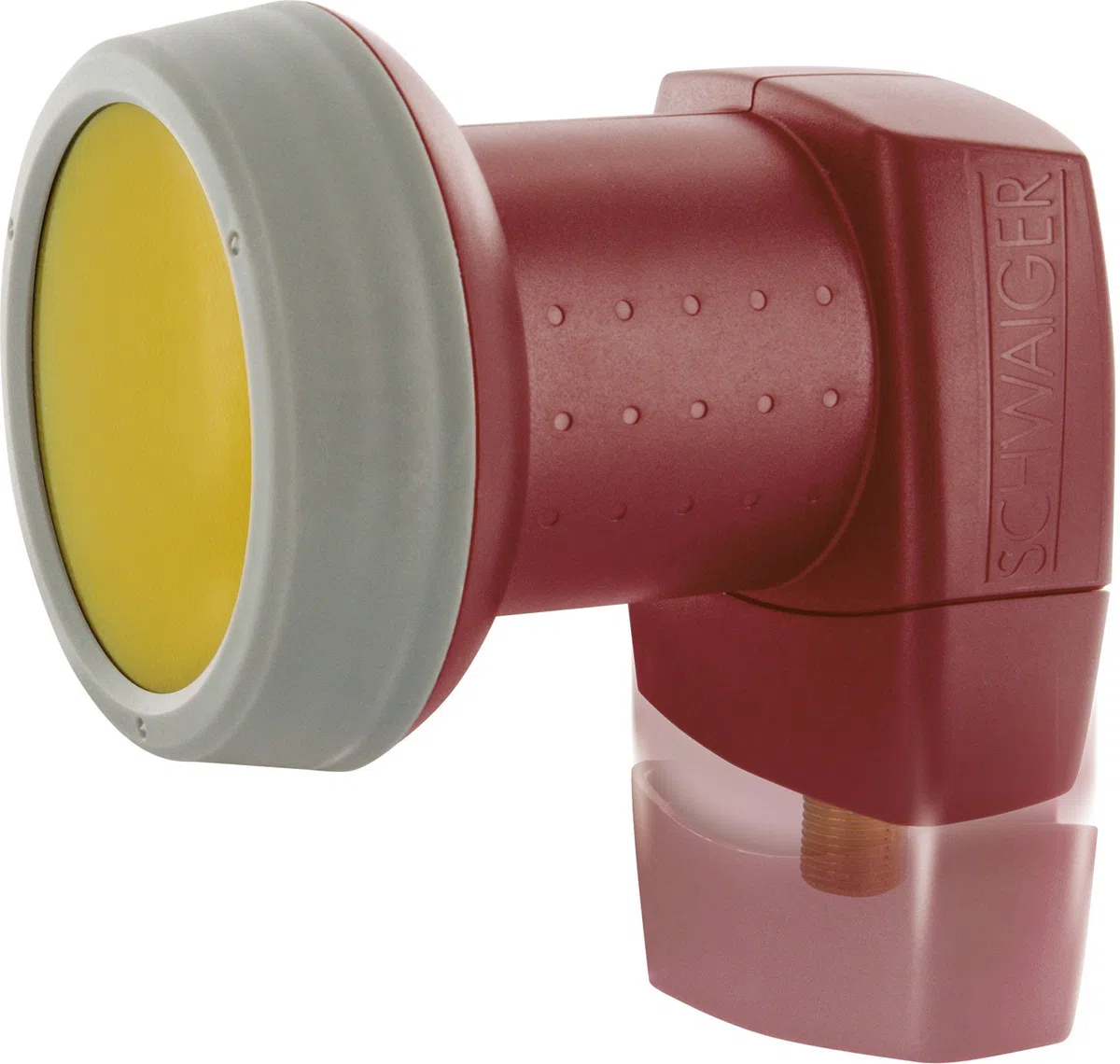 SCHWAIGER 326 Single LNB Low Noise Blockconverter Sun Protect Tapa LNB Digital Resistente al Calor Accesorios para Antenas parabólicas protección contra la Intemperie contactos Dorados Rojo