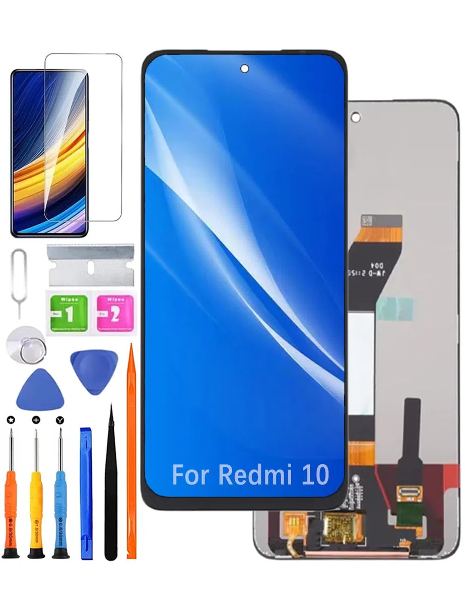 Pantalla LCD de repuesto original para Xiaomi Redmi 10/10 2022, 21061119AG 21061119DG 21061119AL Kit de reparación de ensamblaje de pantalla LCD táctil digitalizador