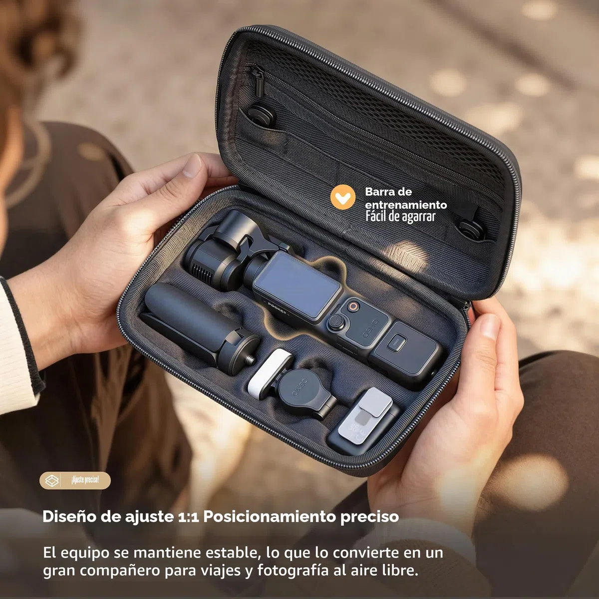 STARTRC PHOTO Bolsa para dji Osmo Pocket 4, Estuche Protector PU Portátil para dji Pocket 4 Creator Combo Accesorio, Ideal para Vlogging, Viajes y Filmación Outdoor