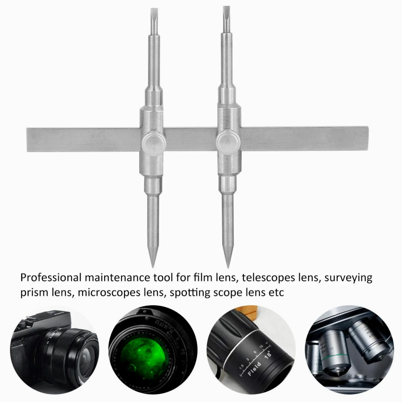 DAUERHAFT Llave de reparación de Lentes Rango de Lentes 10 130 mm / 0 . 39 5 . 12 Pulgadas Llave de desmontaje de Lentes ,para Lentes de Alcance de localización ,para Lentes de película ,Lentes de