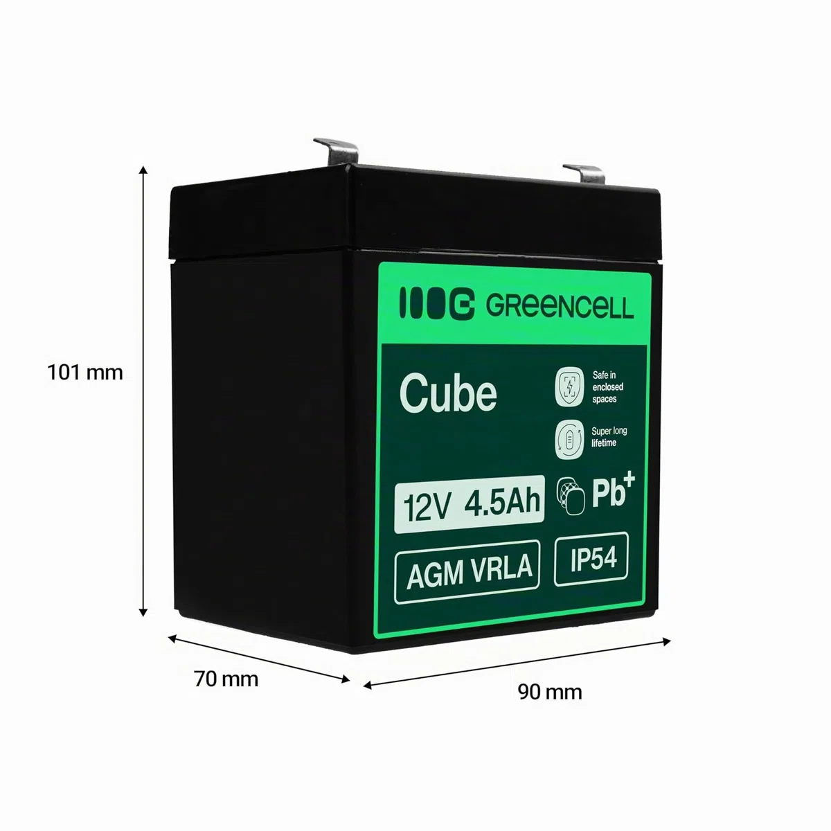 Green Cell Recambio de Batería Gel AGM 12V 4.5Ah Rechargeable Pila Sellada de Plomo ácido batería sin Mantenimiento Batería de Reemplazo para Sistemas de Alarma Antirrobo Video vigilancia