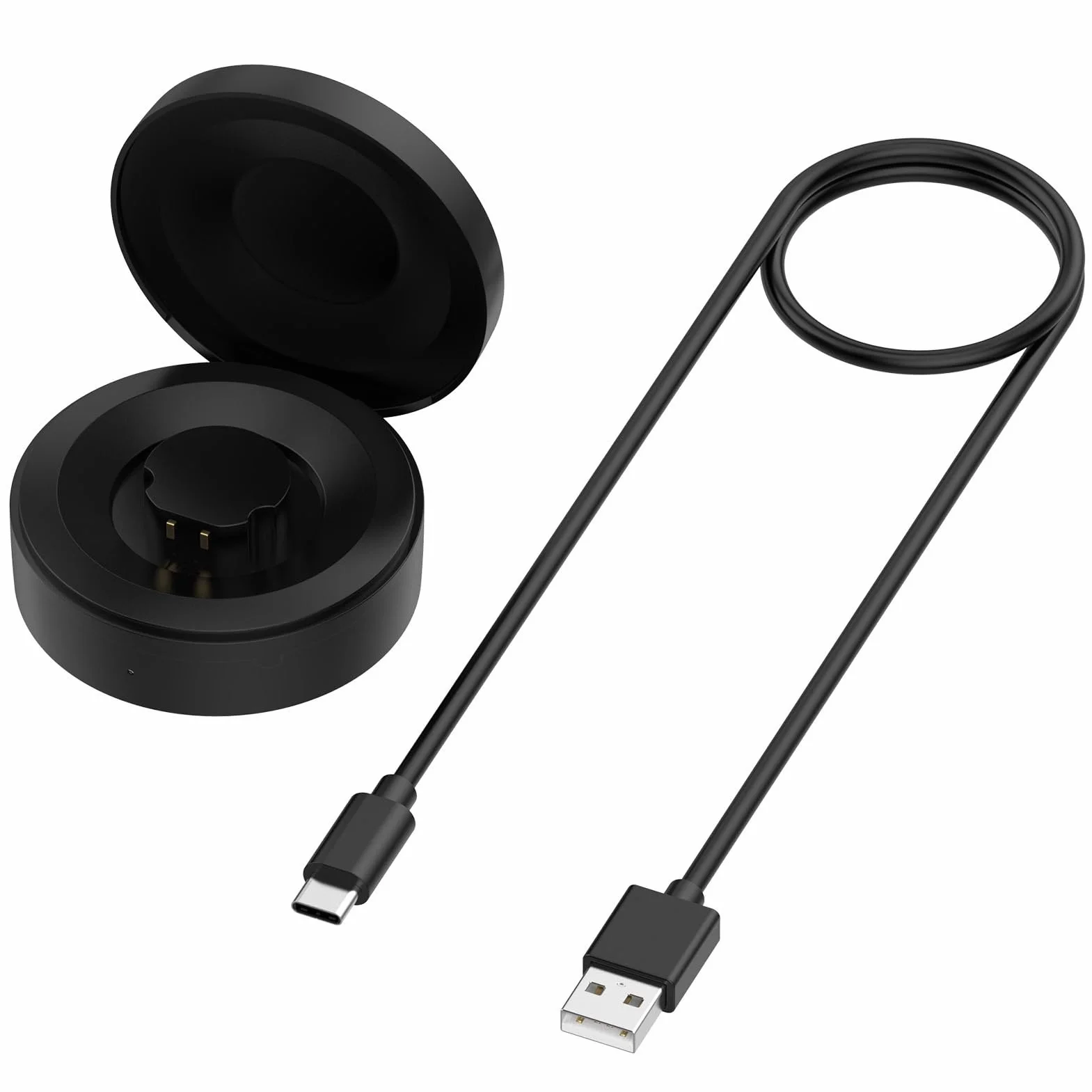 Generic Caja de Carga de Anillo Inteligente Tipo C, Cargador Portátil Seguro para Anillo Inteligente RingConn Gen1, Negro, 1 Unidad, Ideal para Uso en Automóvil (8-9#)