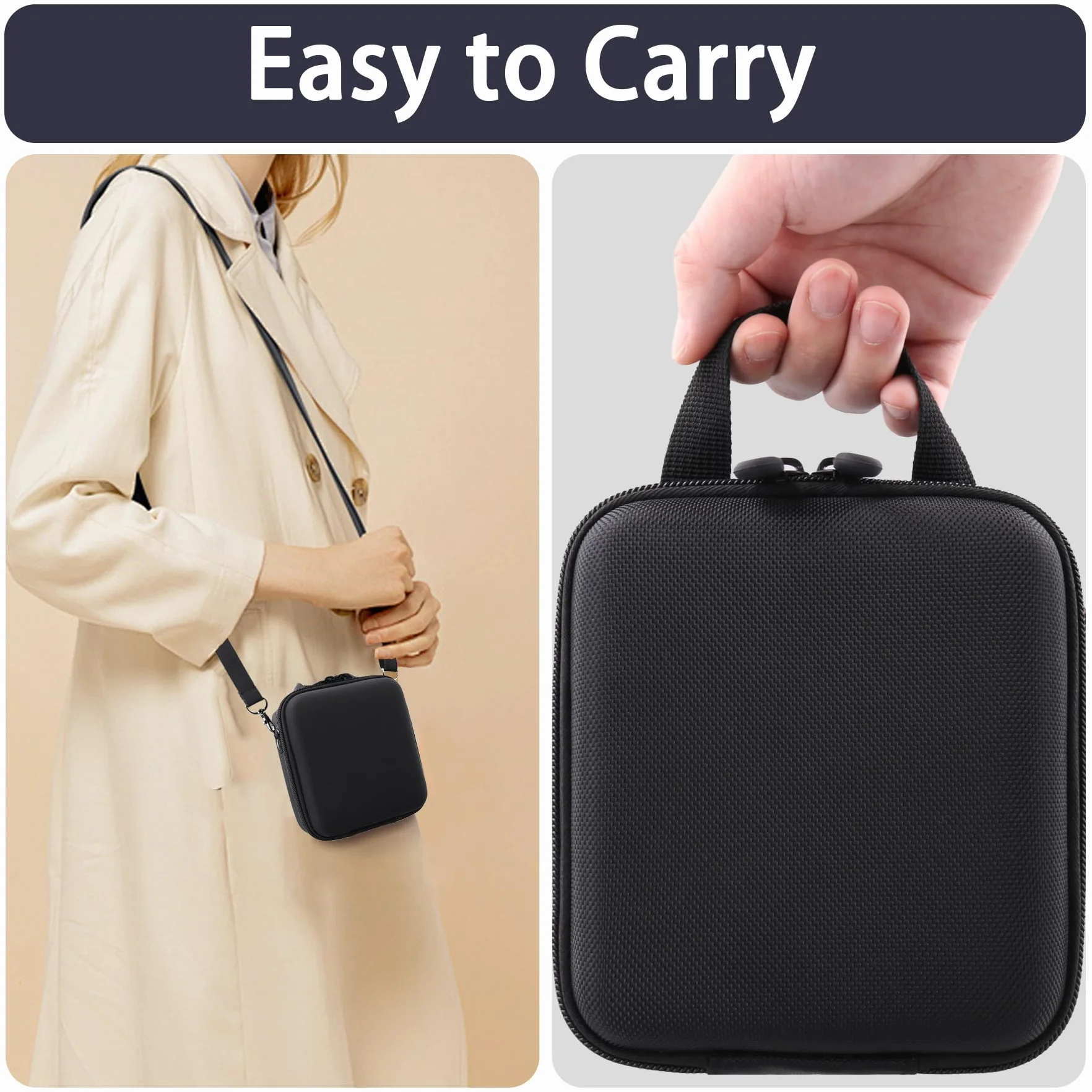 Aenllosi para Funda Protectora rígida de Viaje para cámara Digital Kodak PIXPRO Zoom AZ405/AZ425/AZ255/AZ401/AZ528,Solo Funda,Negro