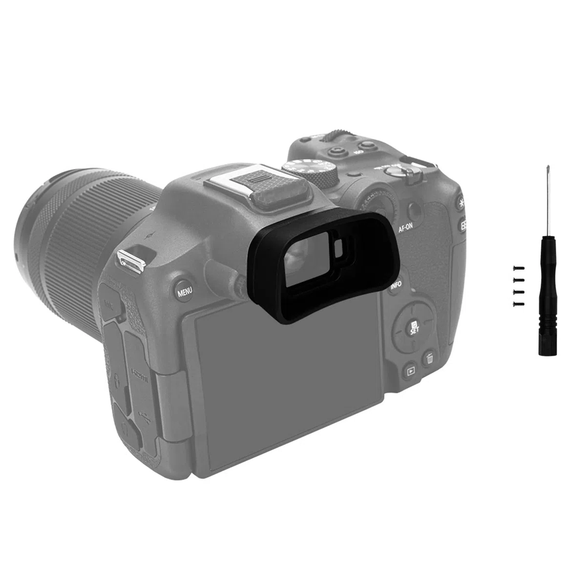 Visor ocular de silicona suave de estilo extendido para cámara Canon EOS R7 APS-C sin espejo