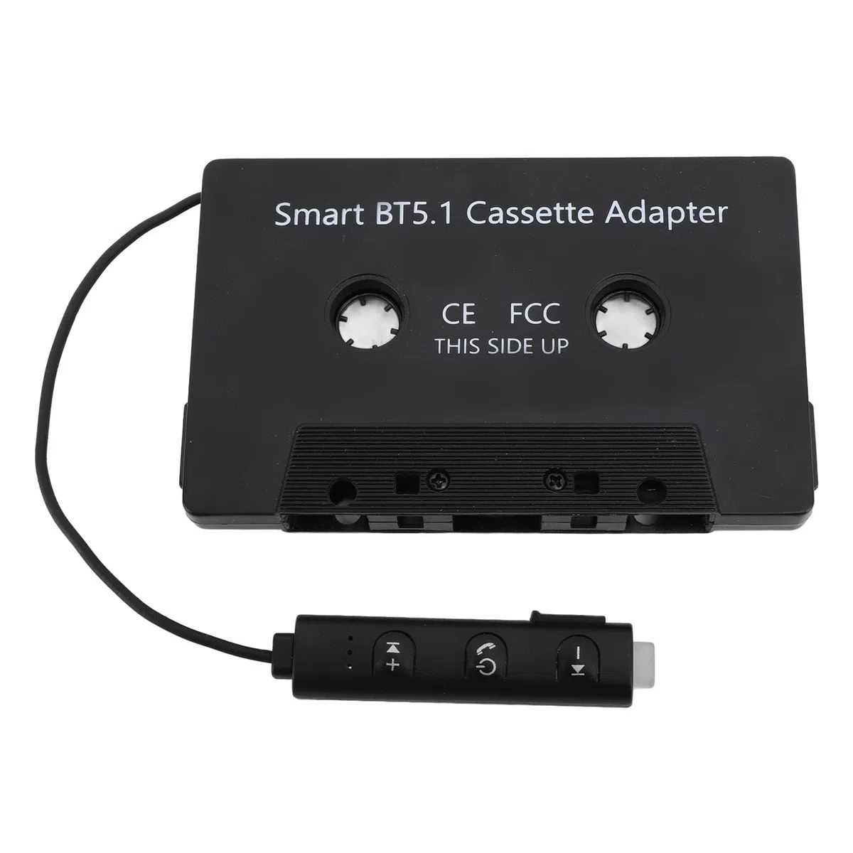 Tbest Receptor de Casete de Audio Bluetooth, Adaptador de Casete Bluetooth DC5V BT5.1 Cinta de Casete Inalámbrica Universal a Adaptador Auxiliar para Automóviles Camiones con