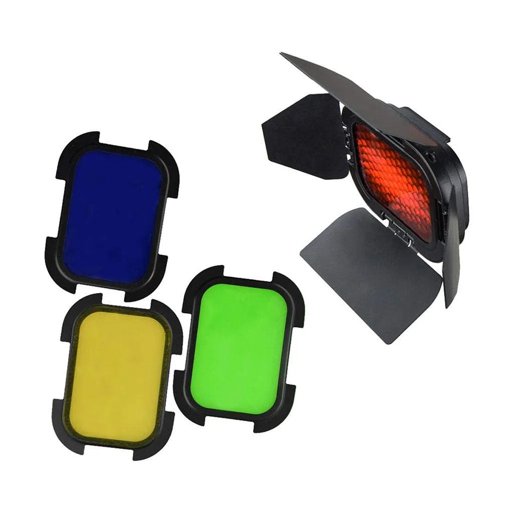 GODOX BD-07 Grille nid d'abeille + 4 Filtres colorés pour tête Cobra AD200