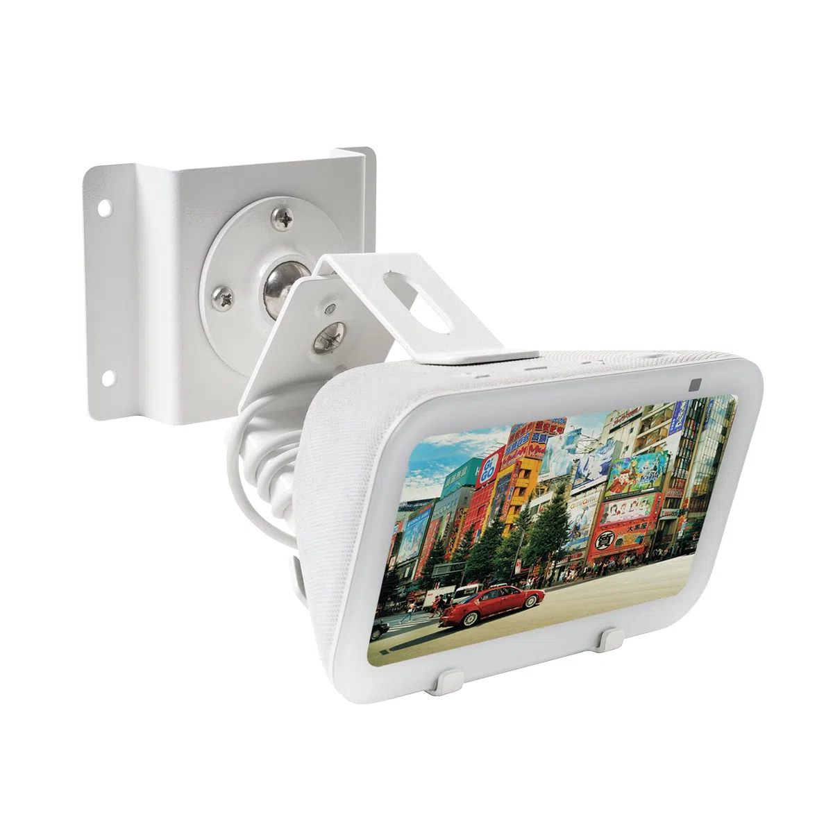 shinar Soporte de Pared de Metal para Sh0w 5 (3ª generación), Giratorio hasta 360°, inclinable -50°/+50°, Accesorio para Sh0w 5 3ª generación con gestión de Cables, Color Blanco