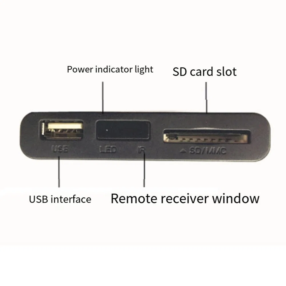 Reproductor Multimedia Full HD 1080P con Reproductor de Vídeo Multimedia, Compatible con para, AV, USB, SD/MMC, MKV, 264, Enchufe Europeo.