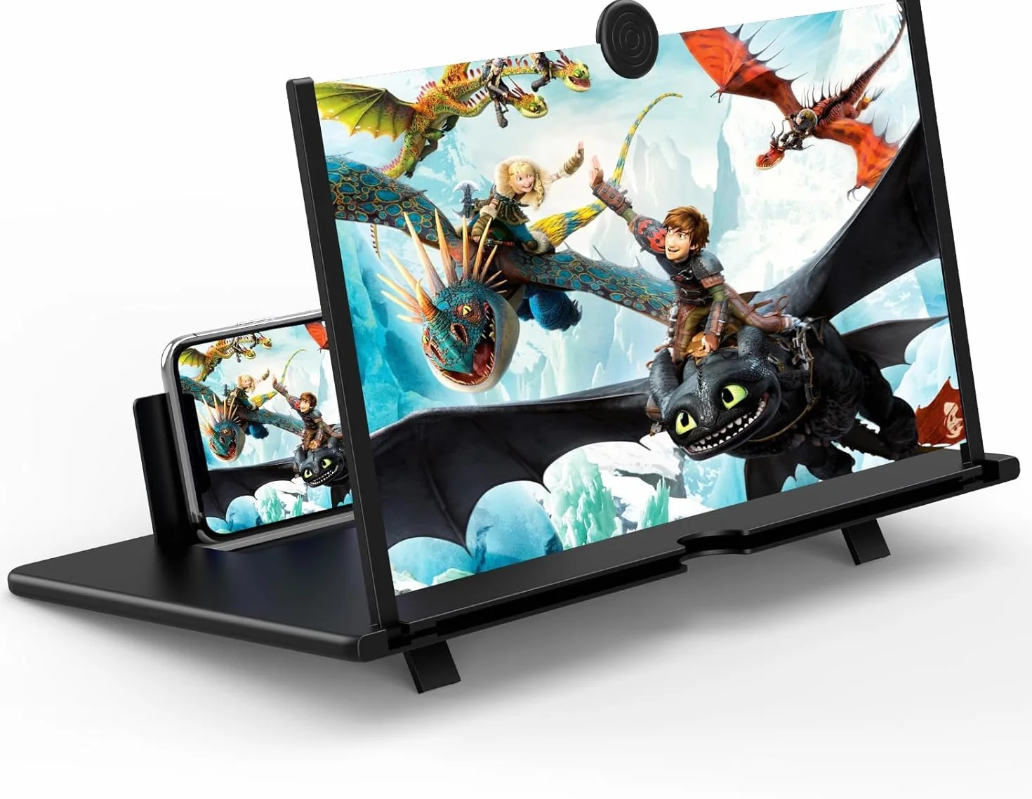 Amplificador de Pantalla para Movil, 14 Pulgadas HD Lupa para Móvil, 3D Pantalla Aumento movil para Ver Películas y Videos, Lupa Pantalla Plegable para Todos los Smartphones