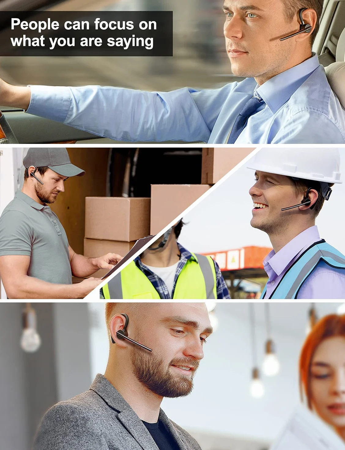 New Bee Manos Libres Bluetooth Auricular Inalámbrico Pinganillo Bluetooth Movil V5.2 Peso Ligero 16g con 24 Horas de Conversación para iPhone, Samsung, Huawei, Xiaomi, HTC, LG, Sony, PC