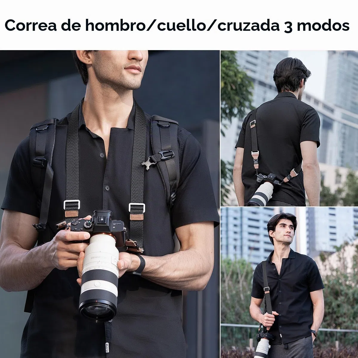 K&F CONCEPT Correas de Cámara De Hombro General, Liberación Rápida Cámara Correa Ajustable Profesional, Correa de Hombro Transpirable Compatible con Cámara réflex Digitales DSLR