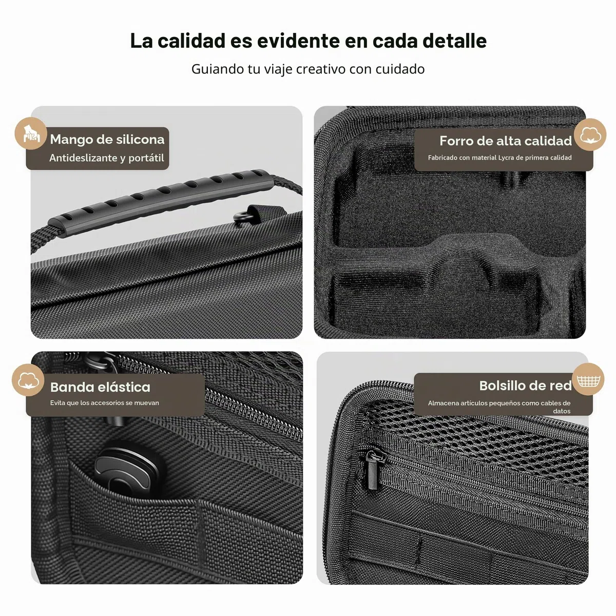STARTRC PHOTO Bolsa para dji Osmo Pocket 4, Estuche Protector PU Portátil para dji Pocket 4 Creator Combo Accesorio, Ideal para Vlogging, Viajes y Filmación Outdoor