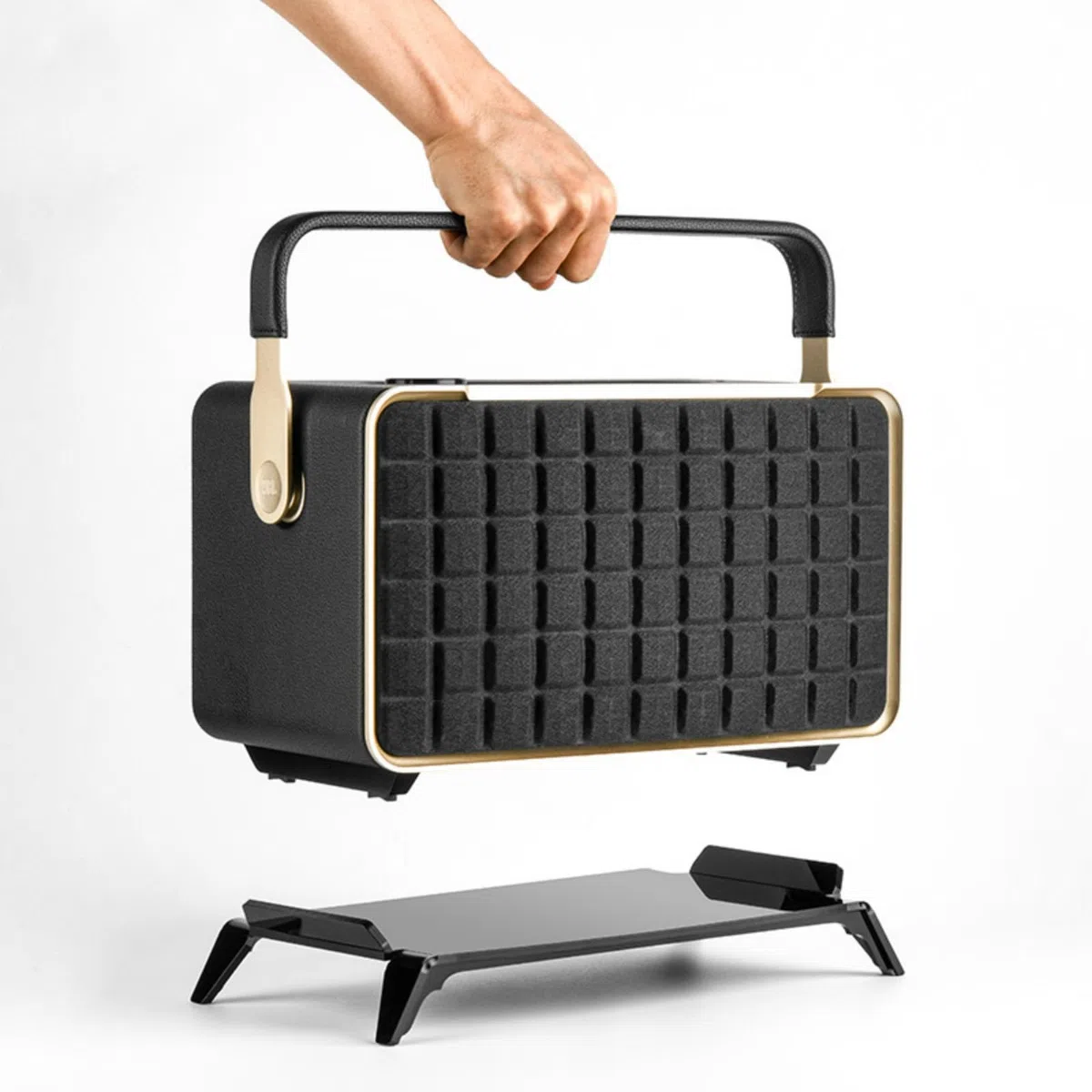 Soporte de altavoz acrílico de cuatro patas para JBL Authentics 300 (negro)