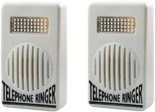 2 amplificadores de timbre de teléfono blanco extra ruidosos para uso de teléfono/timbre de teléfono, seguridad de tamaño pequeño y ligero, teléfonos fijos, teléfonos y accesorios, electrónica de