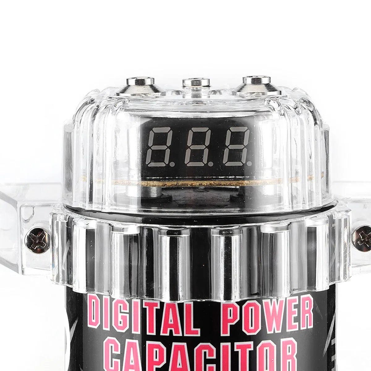 KIMISS Capacitor 4 para coche, para amplificador de o, con pantalla LED, estabilizador de voltaje, condensador de potencia para auto