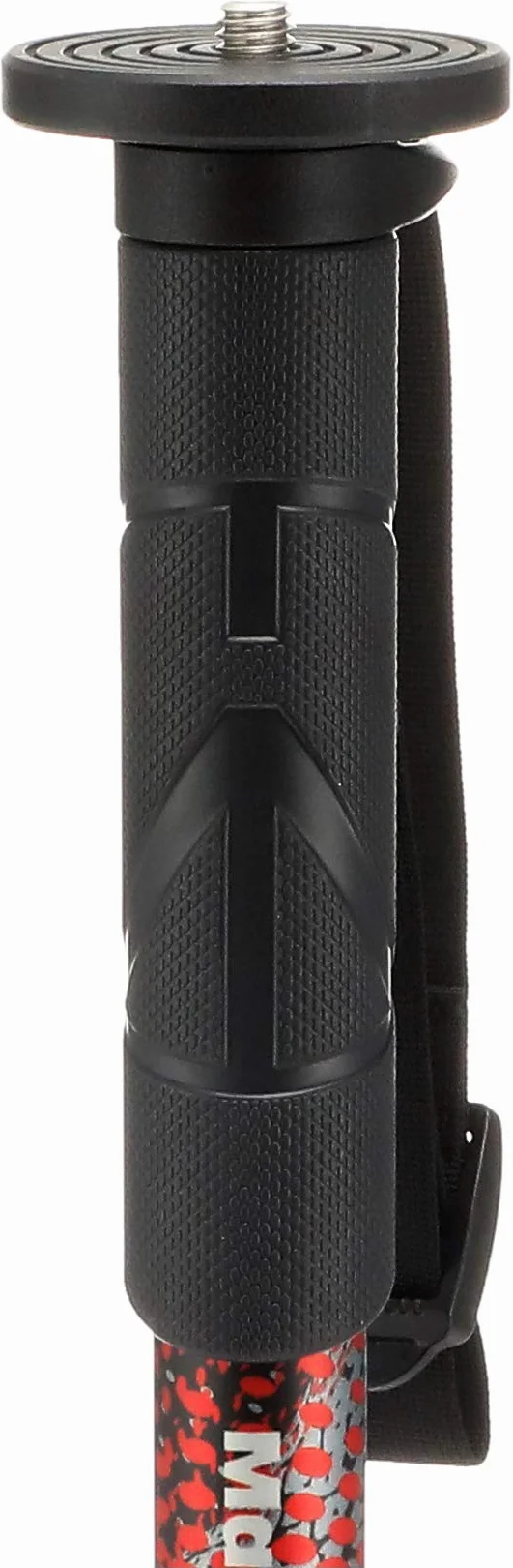 Manfrotto Element MII MMELMIIA5RD - Monopie Ligero de Viaje en Aluminio 5 Secciones, Rojo, con Muñequera, Mango de Goma, Bloqueos por Torsión, Carga 16 kg, para Cámara Compacta, Sin Espejo, DSLR