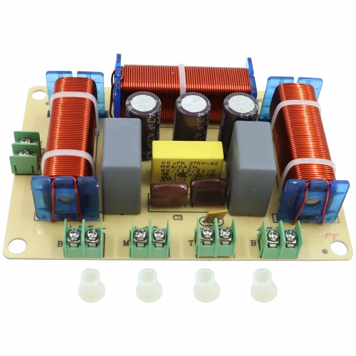 Crossover pasivo de altavoz de 4 vías y 400 W RCEDA 406 para audio de coche y hogar de 4 a 8 ohmios