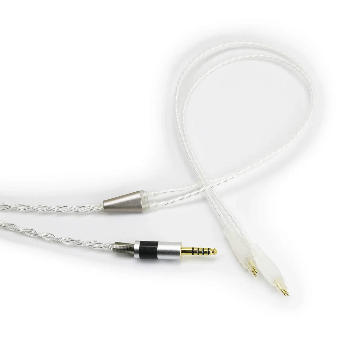 Cable de audio equilibrado de repuesto de 4,4 mm compatible con auriculares Sennheiser HD600 HD650 HD580 HD660S HD58X HD660S2 HD6XX 6N OCC, cobre chapado en plata