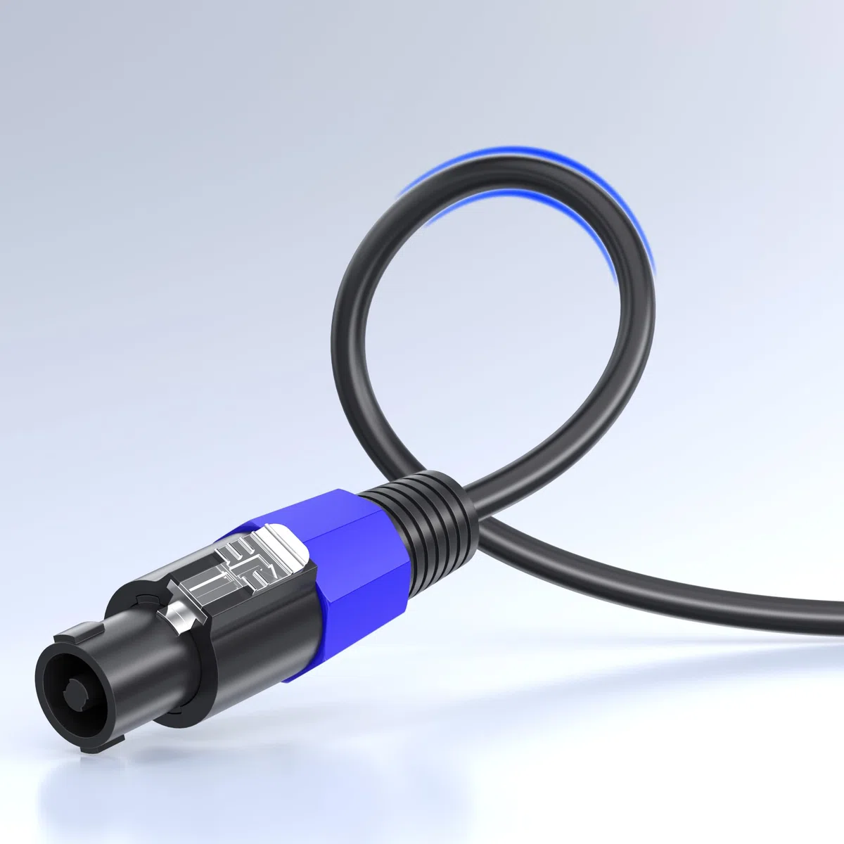 7M Speakon a 1/4" TS Cable de Altavoz con Twist Lock M-M 15 AWG para Amplificadores de Audio DJ/PA de Alta Potencia