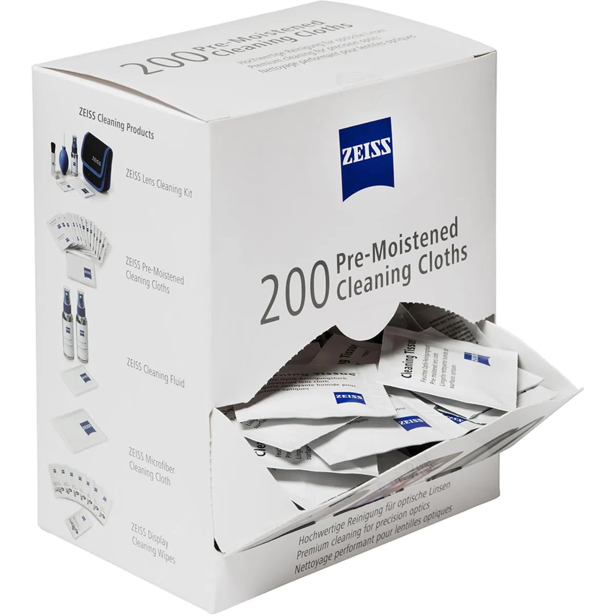 DOSNTO Zeiss Pre-Moistened Lens Cleaning Wipes - Cleans Without Streaks for Camera Lenses and Eyeglasses - (200 Count)