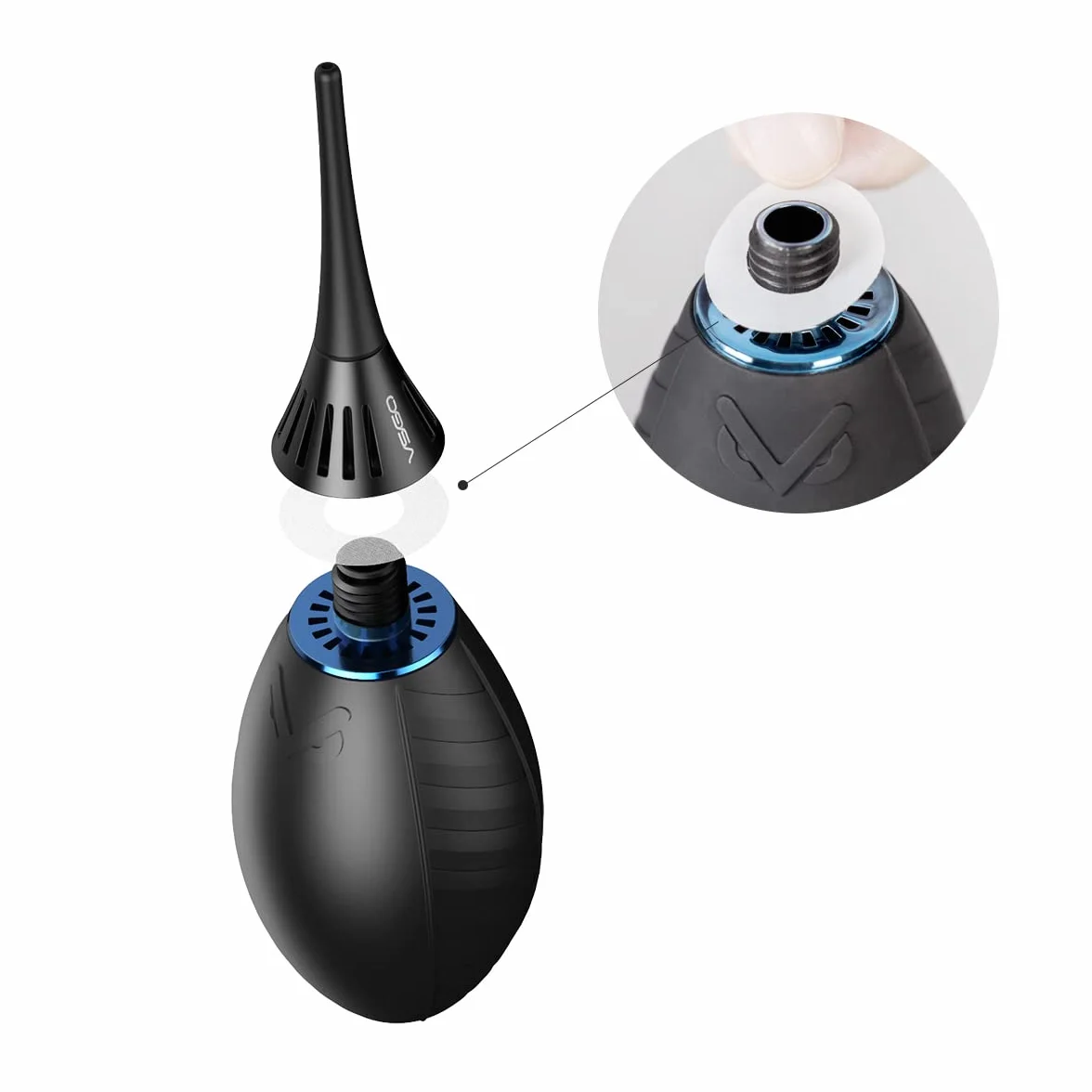VSGO V-B02E Air Mover soplador de aire con filtro de goma para cámara lente sensor limpieza
