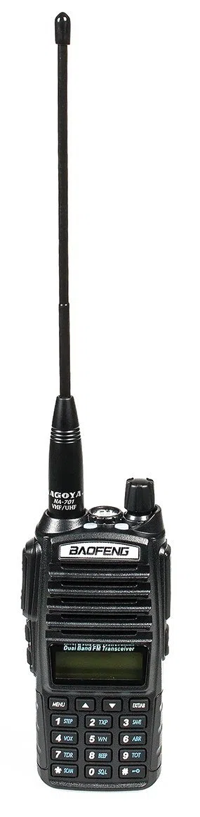 Auténtica Antena Nagoya NA-701 de 8 Pulgadas de látigo VHF/UHF (144/430 MHz) para radios BTECH y BaoFeng