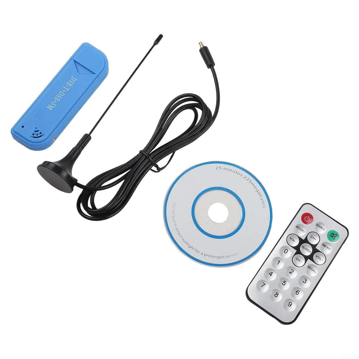 DAZZLEEX Sintonizador de TV digital USB 2.0 25MHz-1760MHz con antena, RTL2832U y chipset R828D para modos FM/AM/NFM/DSB/USB/LSB/CW, compatible con Scanni inalámbrico