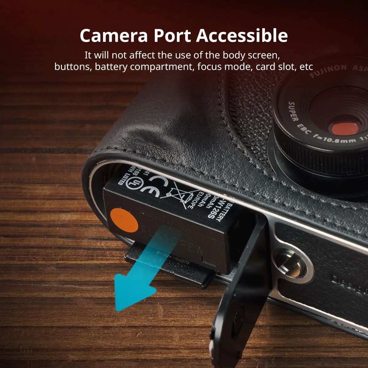 SMALLRIG Kit Retro para FUJIFILM X Half - Funda de Cuero Completa con Estuche Semi-Cuero, Bolsillo y Correa Tejida (Negro) - 5219