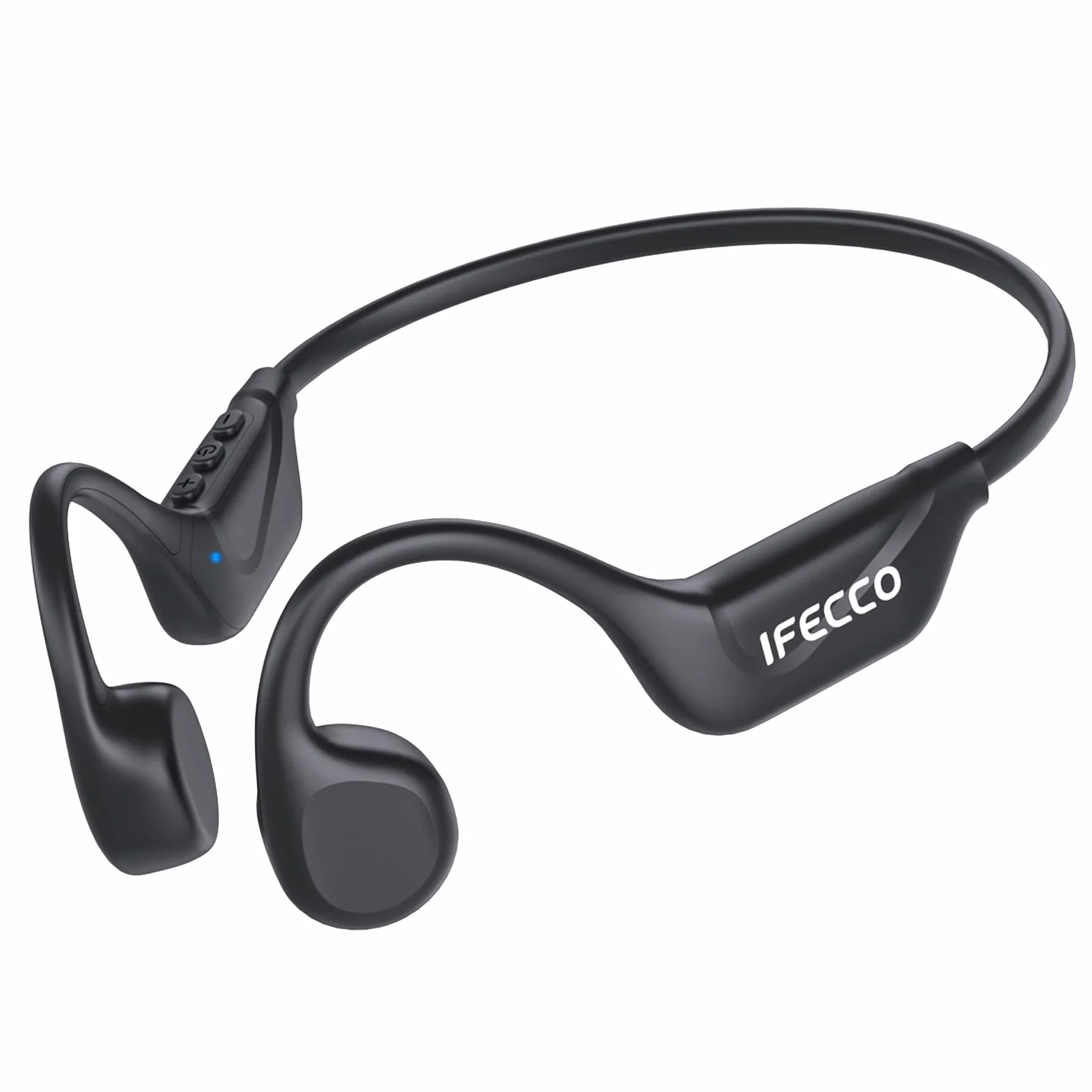 IFECCO Auriculares Conduccion Osea Bluetooth 6.2 – Cascos Conduccion Osea Inalambricos con Micrófono,IPX5 Impermeables Auriculares Oseos para Correr Ciclismo Fitness