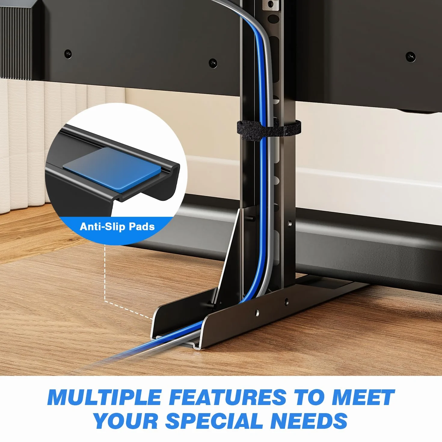 TVON Soporte TV Pie Patas TV Universal de 20-70 Pulgadas Pantallas，Soporte para Television Espacio-ahorrador，Soporte de Pantalla Mesa para TVs Capacidad hasta 50kg，MAX VESA 800x600mm