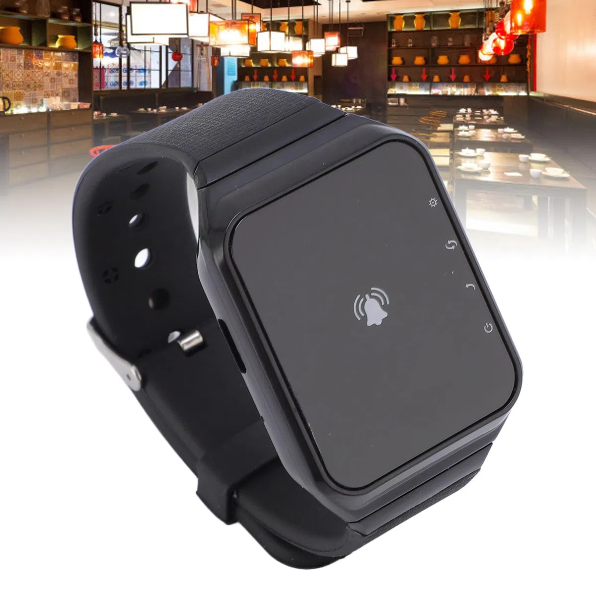 VBESTLIFE Sistemas de Llamadas Inalámbricas, RF Pager Conjunto con Alerta de Timbre de Vibración Intermitente, Recargable, para la Fábrica de Restaurantes en el Hogar