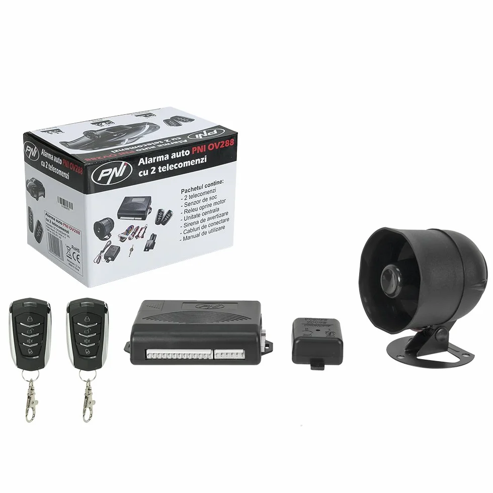 Alarma para Coche PNI OV288 con 2 Controles remotos y Modo de Bloqueo centralizado