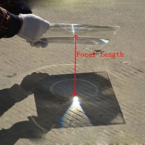 Lentes de 120 x 120 mm, lente solar Fresnel de plástico óptico grande PMMA para proyector de longitud focal de 100150240 mm, lentes concentradoras solares 1 unidad (tamaño : longitud