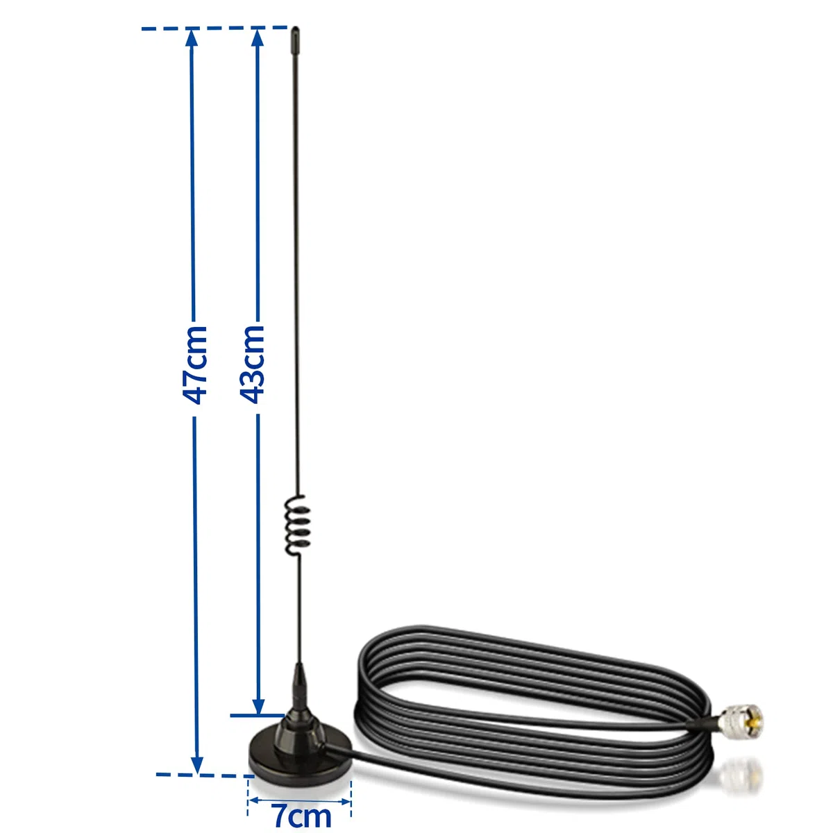Bingfu Ham Radio Antena Vehículo Móvil Antena Banda Dual VHF UHF 136-174MHz 400-460MHz Magnética Base PL259 Macho para BTECH ICOM Midland Yaesu TYT AnyTone Radio Amateur Bidireccional