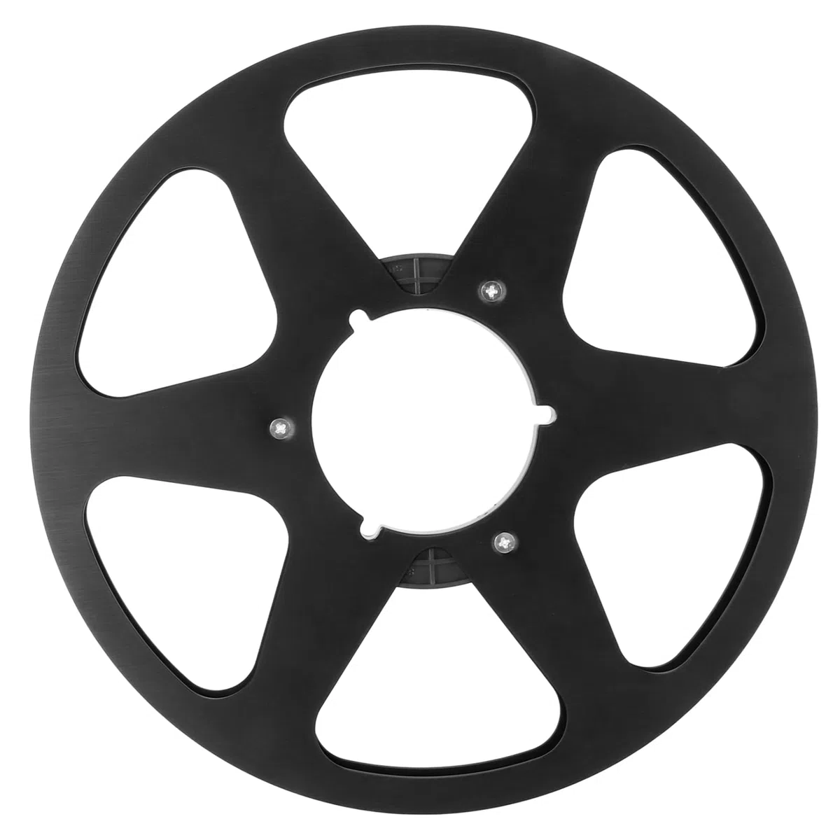 Carrete de Cinta Vacío, 1/4 10,5 Pulgadas, 6 Orificios, Carrete Abierto Universal, Cinta de Sonido, Carrete Vacío, Carrete de Recogida de Aleación de Aluminio, para Studer (Negro)