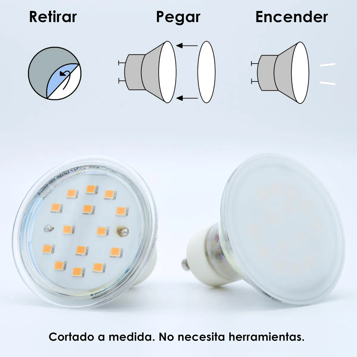 KROPP - Hojas difusoras autoadhesivas para lámparas LED, corte circular, hoja de vidrio esmerilado contra sombras fuertes, juego de filtros con 9 piezas (⌀ 40 mm)