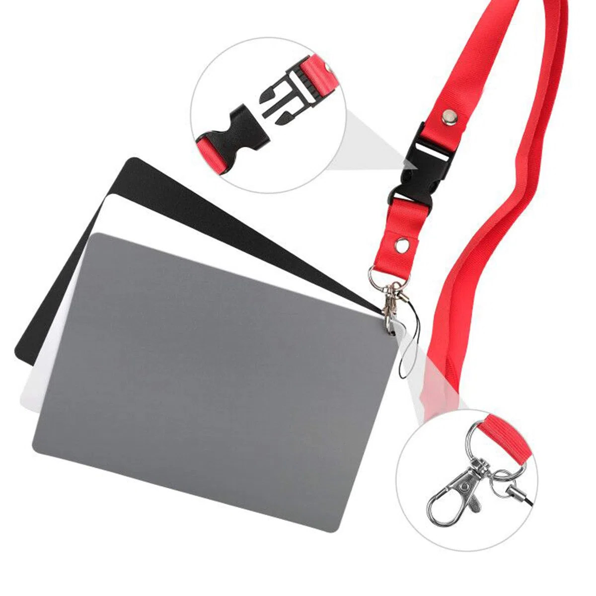 ChromLives Tarjeta de Balance de Blancos, Tarjeta Gris con 18% de exposición fotográfica, Tarjeta Blanca Gris de 5.3 x 7.3 Pulgadas para Video DSLR y fotografía de película