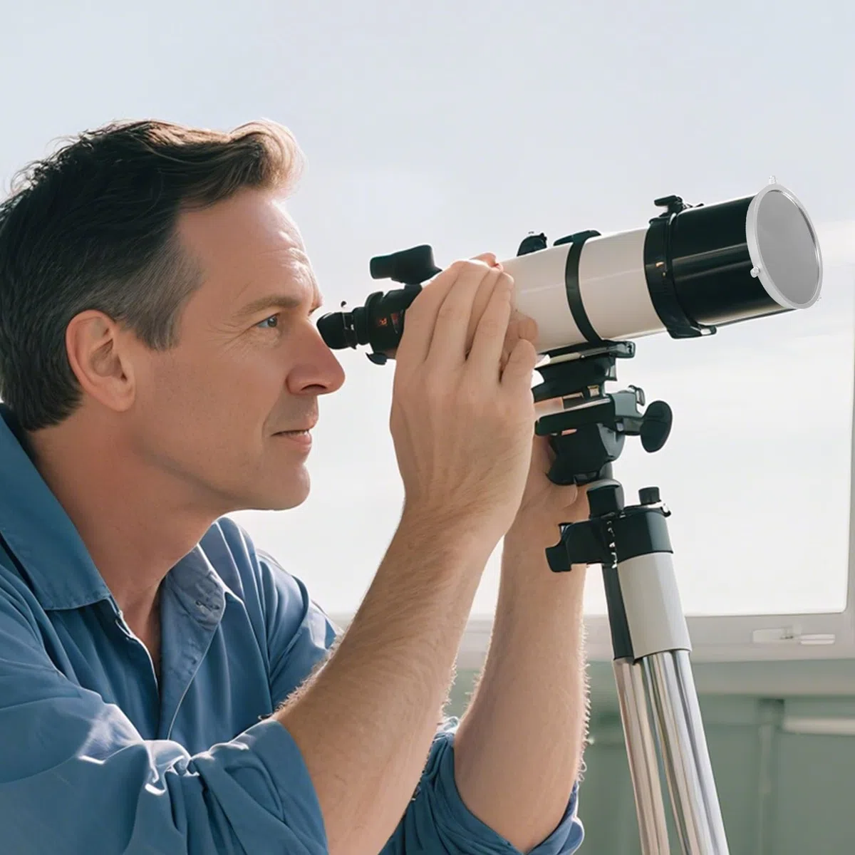 Filtro de película solar telescópico - Pantalla de visualización astronómica de 160 mm Rango ajustable de 127 a 153 mm, carcasa de metal Construcción plegable Ayuda para observación educativa
