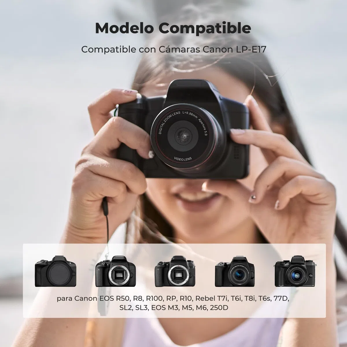 K&F CONCEPT LP-E17 2 Pack Batería de Repuesto con Cargador Dual USB, 1250mAh Compatible con Cámara Canon EOS RP Rebel T8i SL2 SL3 T6i T6s T7i EOS M3 M5 M6 Mark II 200D 77D 750D 760D 800D