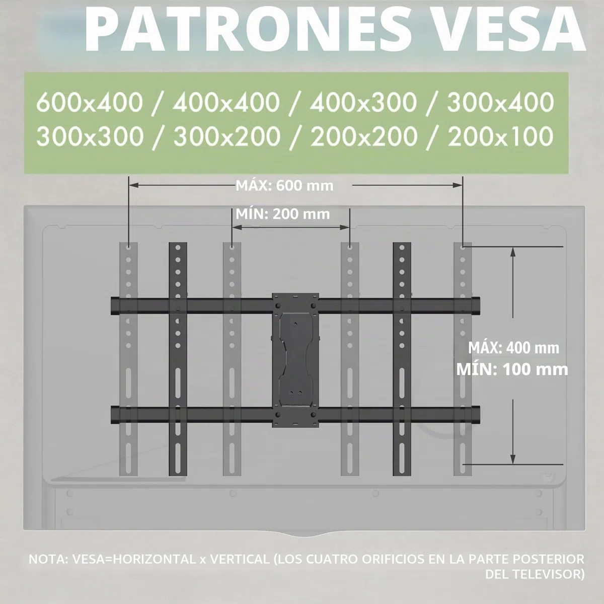 Soporte de Pared para TV 32-85 Pulgadas - Inclinación y Giratoria – MAX VESA 600x400mm - Ultra Delgado para Pantallas LED, LCD, Plasma y Curvadas - Capacidad de Carga Máx 60 kg