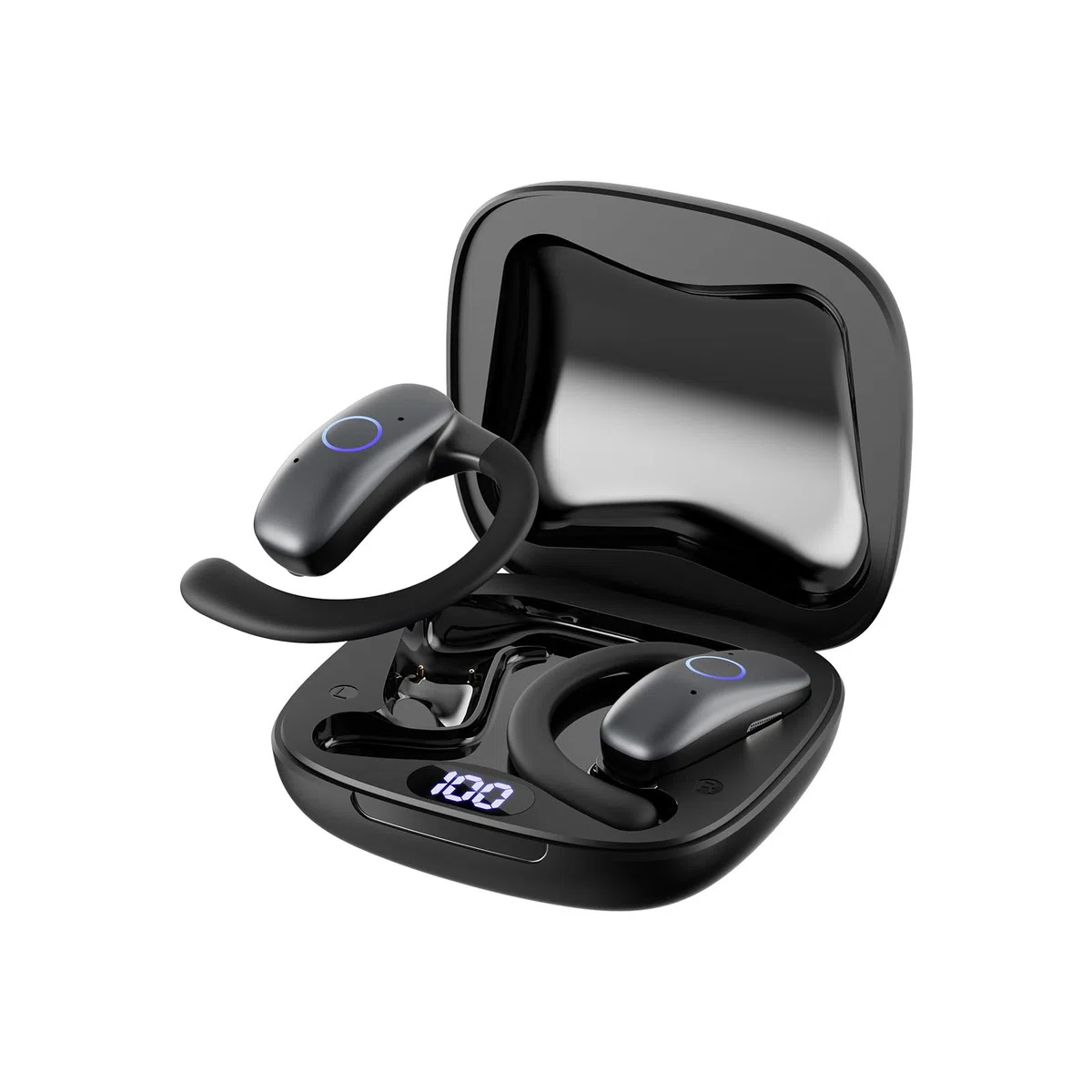 Tisco Auriculares Bluetooth Inalámbricos In-Ear, 36H Hi-Fi Estéreo, 4 Micrófonos ENC, Pantalla LED, USB-C, IPX7 Impermeables, Compatibles con Android/iOS, para Deporte/Gimnasio/Videollamadas