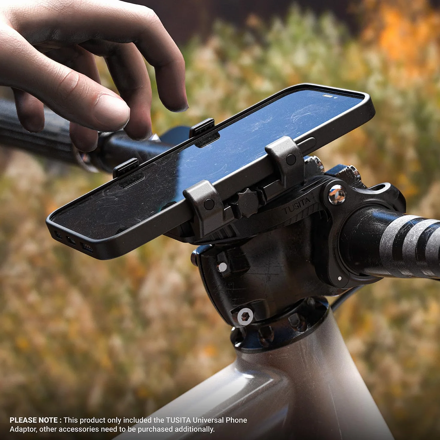 TUSITA Soporte para Teléfono Móvil para Bicicleta Compatible con Garmin Mount, 4.0"-6.9"