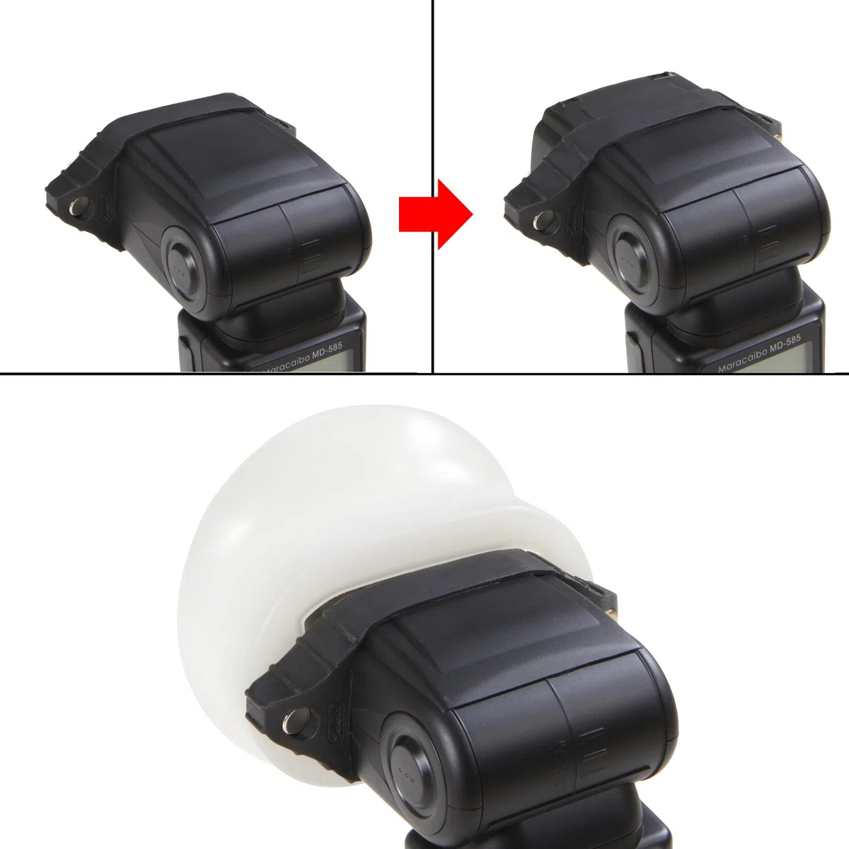 Selens Flash Difusor de Esfera MN-DF Magnético con MN-Am Base Silicona Modular Modificador Kit Iluminación para Cámara Flash Retrato Speedlite Speedlight Fotografía Estudio Fotográfico