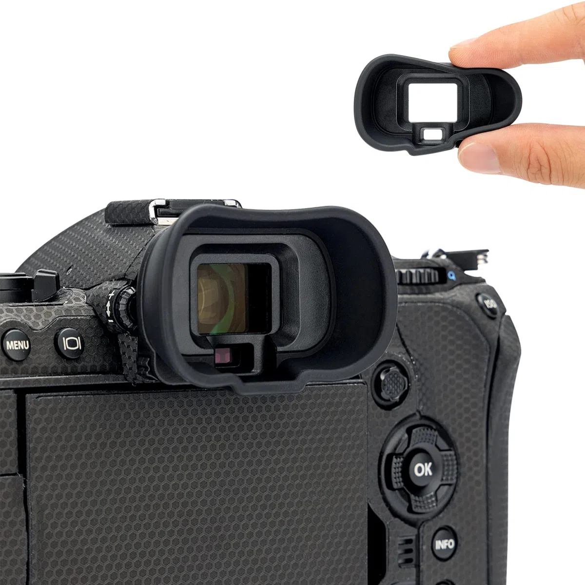 KIWIFOTOS EP-18 Ocular Blando Protector de Visor para Cámara Olympus OM SYSYEM OM-1 OM-1II OM1 Mark II, Sustituyea Olympus EP-18 Eyecup