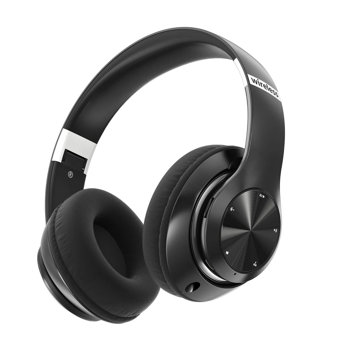 9S Auriculares Inalambricos Bluetooth Plegables, 60 Horas de Reproducción Cascos Inalambricos Bluetooth Diadema Estéreo HiFi con Micrófono, 6EQ Modos, Soporte Micro TF/FM, Para PC/TV/Fones (Negro)