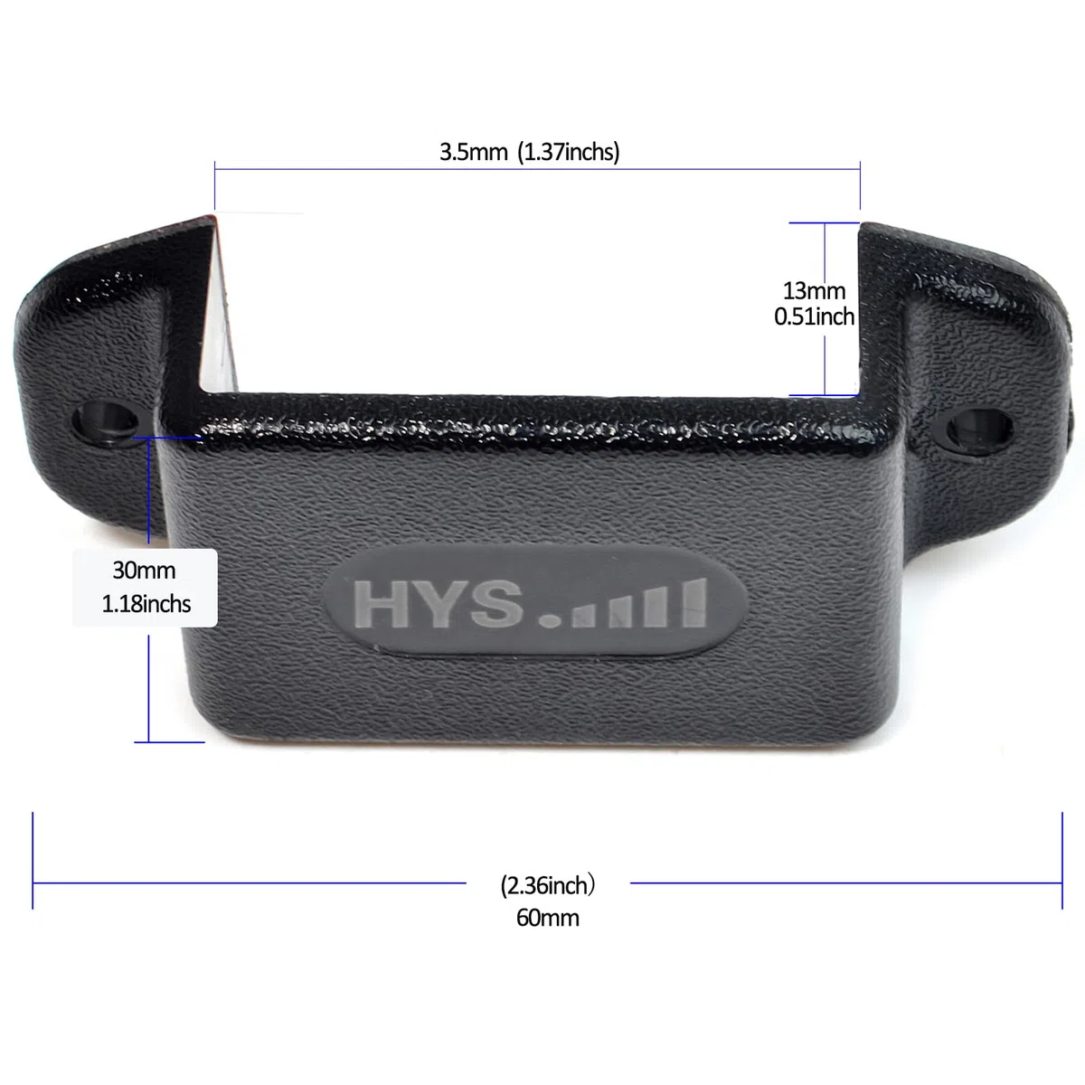 HYS Soporte de Radio para Coche Compatible con Motorola Baofeng Yaesu Midland, Cualquier walkie Talkie con Clip Trasero (4 Unidades, Negro)