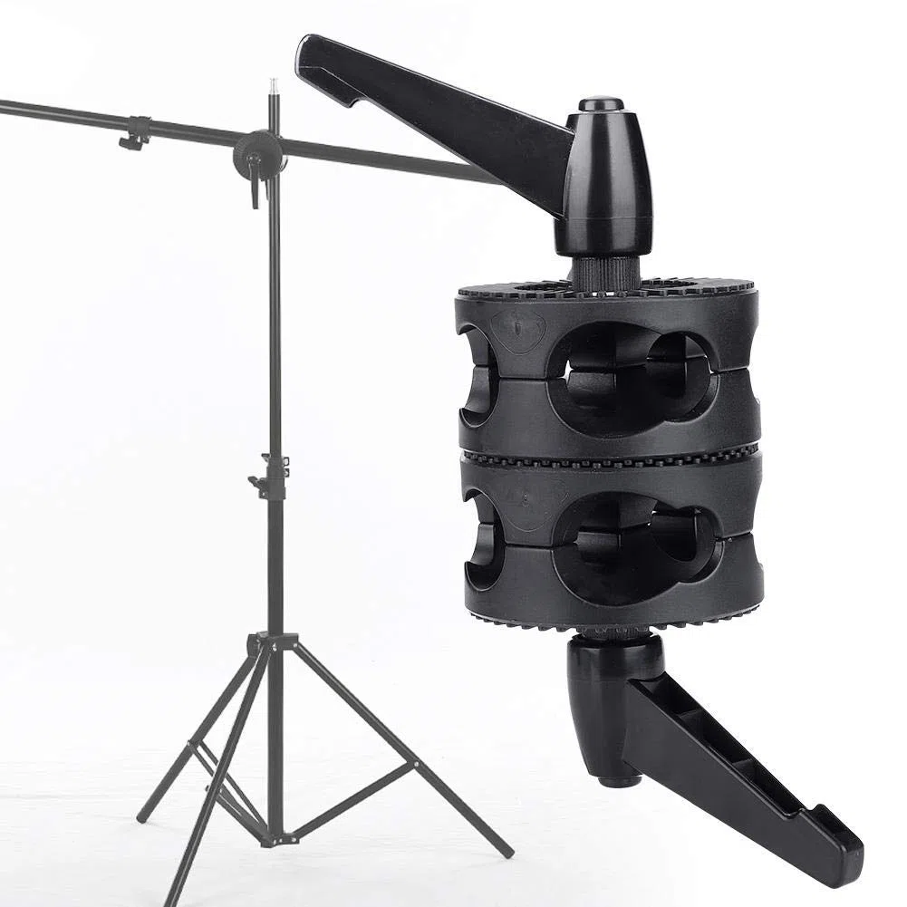 V BESTLIFE Clip del Soporte del Reflector, Soporte de Soporte de Reflector de Doble Rueda Adaptador de Soporte de luz del Rotor