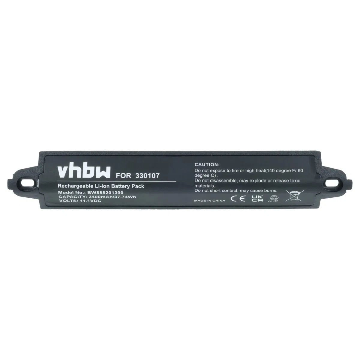 vhbw Batería Recargable Compatible con Bose Soundlink 1, 2, 3, 404600 Altavoces, Cajas acústicas, bafles (3400 mAh, 11,1 V, Li-Ion)