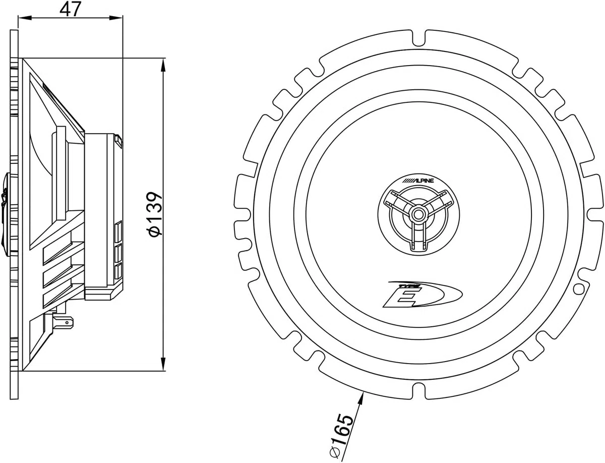 Kit de 2 altavoces Alpine SXE-1725S para Toyota Corolla, Avensis (ver desc.) + 2 soportes delanteros/traseros